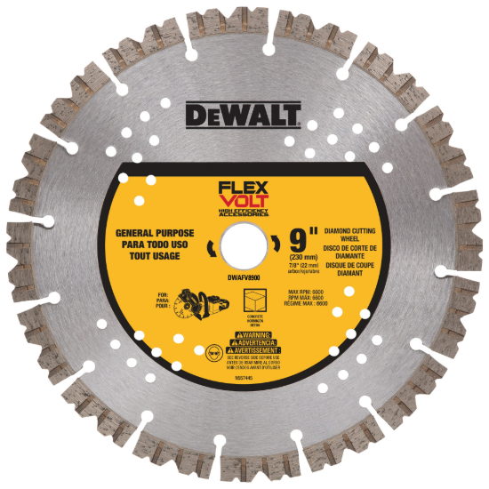 Dewalt Diamond Blade 9" for Concrete/Masonry for FLEXVOLT Saw