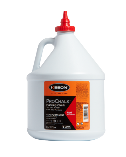 Keson 5 lb Red #3 Semi-Permanent Marking Chalk
