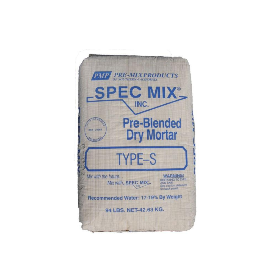 Spec Mix Type-S Mortar - 94 lb bag