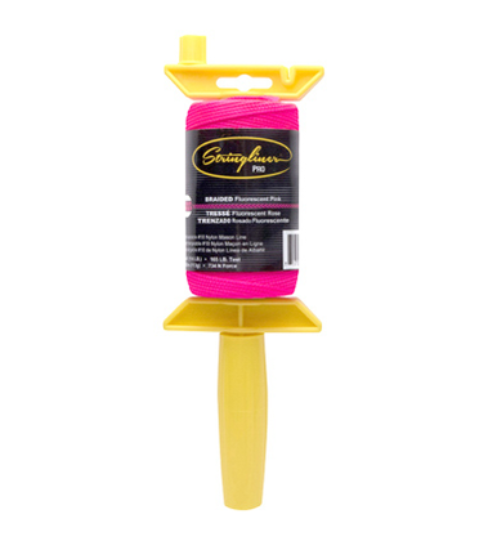 Stringliner Pro Mason Line Reel - Flo Pink - 250'