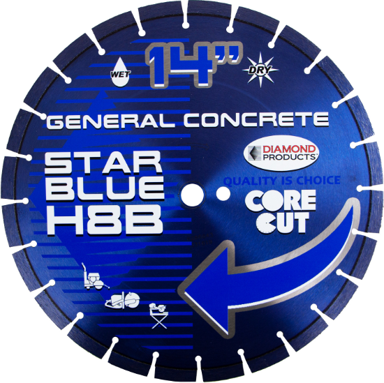 Star Blue Diamond Blade Segmented - 14" x .125 x UNV
