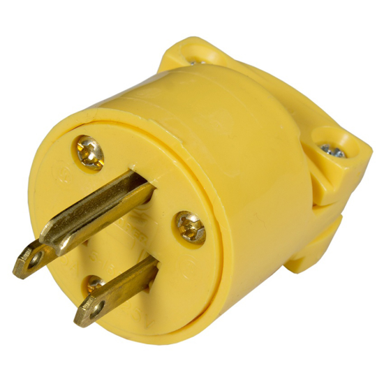 Cord Cap Male U Ground/Household NEMA 5-15P (Leviton # 5266-C)