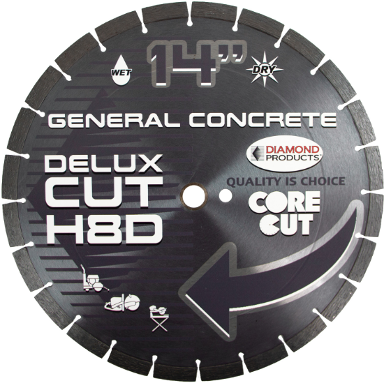 Delux-Cut Diamond Blade Segmented - 14" x .125 x 1"