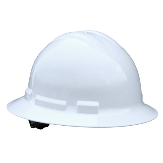 Jackson / Radians Full Brim Hard Hat with Ratchet Suspension - White