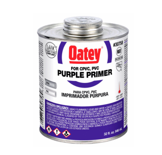 Oatey Purple Pipe Primer - 32 oz