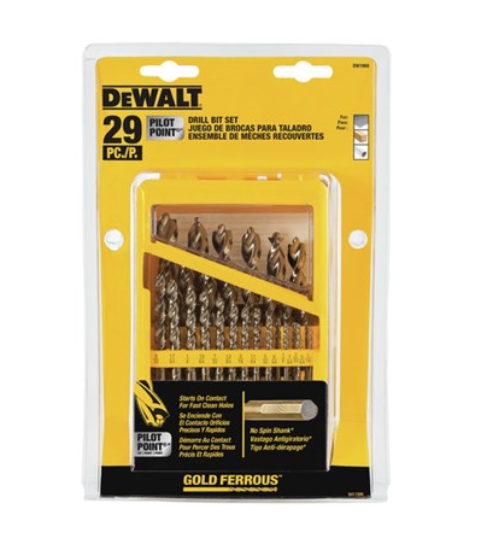 Dewalt 29 Piece Pilot Point Drill Bit Set