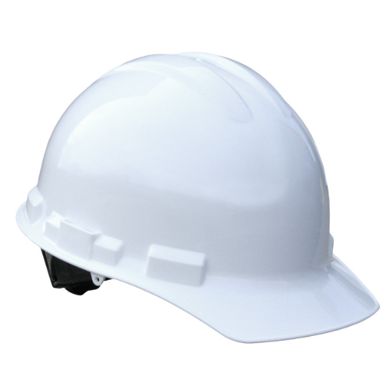 Radians Cap Style Hard Hat with Ratchet Suspension - White