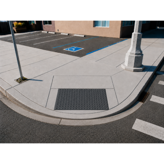 ADA Solutions Truncated Dome - Cast In Place - 3' x 4' - Gray