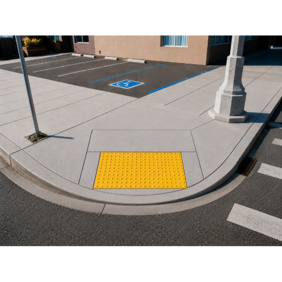 ADA Solutions Truncated Dome - Cast In Place - 3' x 4' - Yellow