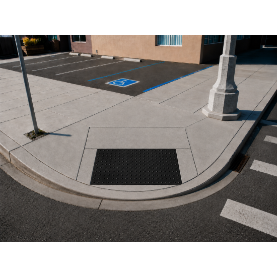 ADA Solutions Truncated Dome - Cast In Place - 3' x 4' - Black