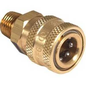 Mi-T-M AW-0017-0028 Adapter, 1/4 x 1/4 in Connection, Quick-Connect Socket x MNPT, Brass