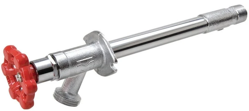 B & K 104-404 Frost-Free Sillcock Valve, 10 in L, 1/2 x 3/4 in, MPT x Hose, Brass Body, Chrome