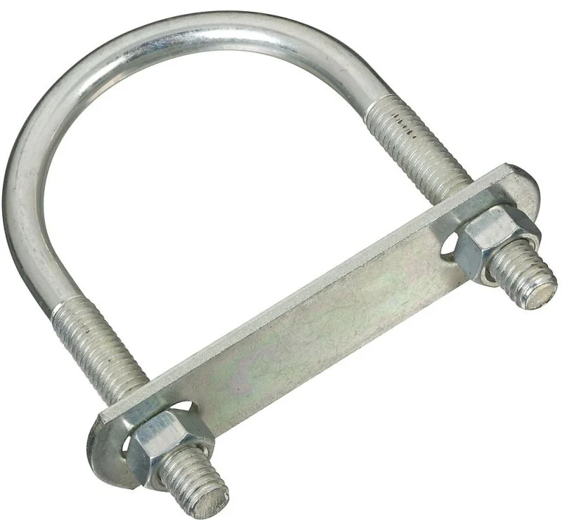 National Hardware N222-208 U-Bolt, 3/8-16 Thread, 2 in L Thread, Steel, Zinc, Pack of 5