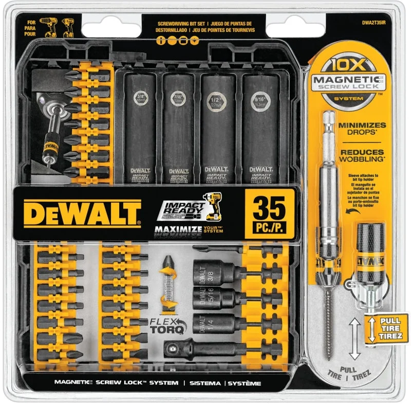 DEWALT DWA2T35IR Screwdriver Bit Set, Steel, Includes: (11) 1 in Philips Impact READY Bits