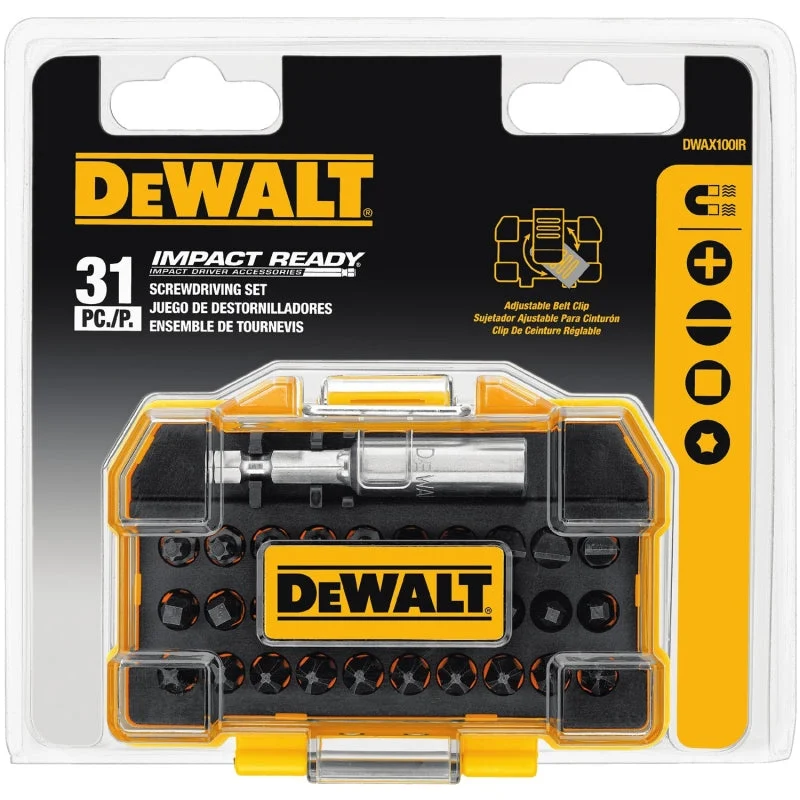 DEWALT DWAX100IR Screwdriver Bit Set, Steel, Includes: (6) 1 in PH2 Insert Impact Bit