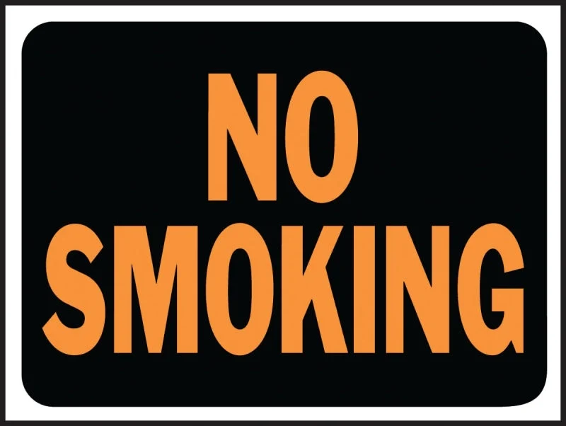 Hy-Ko Hy-Glo Series 3013 Identification Sign, 8-1/2 x 12 in Dimensions, Rectangular, NO SMOKING, Black Background, 10/PK, Pack of 10