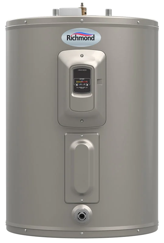 Richmond Essential Series 6ES50-DCG Short Electric Water Heater, 240 VAC, 4500 W, 50 gal Tank, 0.93 Energy Efficiency