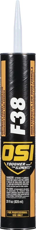 OSI F38 Series 1498717 Drywall Panel Adhesive, Tan, 28 fl-oz Cartridge