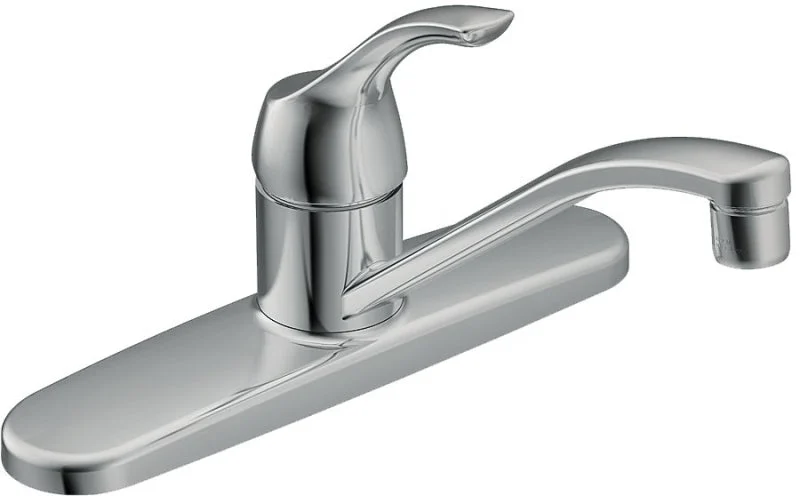 Moen Adler Series CA87526 (87585) Kitchen Faucet, 1.5 gpm, Stainless Steel, Chrome-Plated, Deck, Lever Handle
