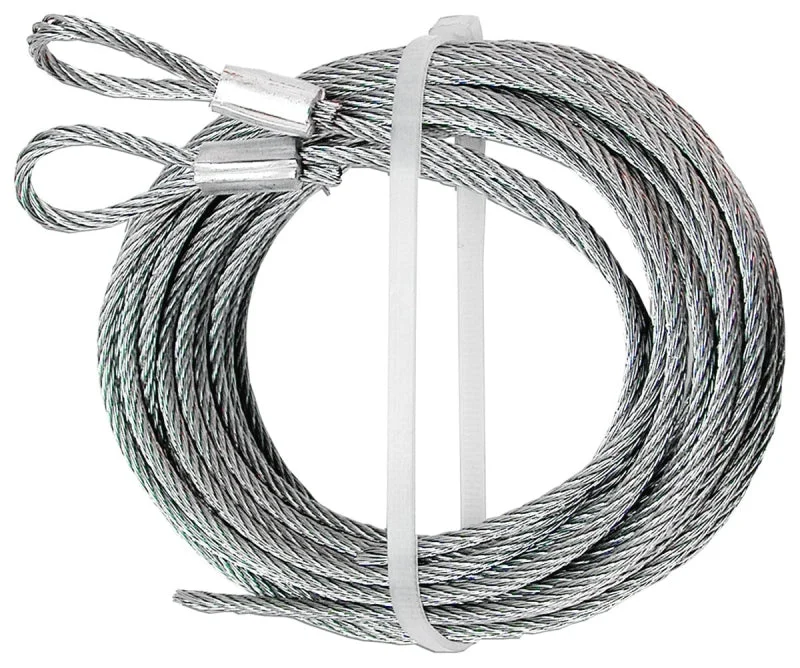 Prime-Line GD 52101 Aircraft Cable, 3/32 in Dia, 12 ft L, 1385 lb Working Load, Carbon Steel, Galvanized