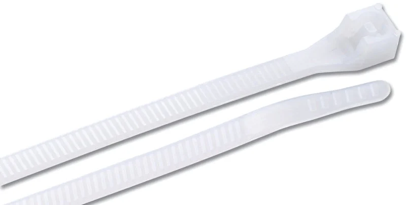 Gardner Bender 46-415 Cable Tie, 4 in Max Bundle Dia, Double-Lock Locking, 6/6 Nylon, Natural, 15 in L, 50/BAG