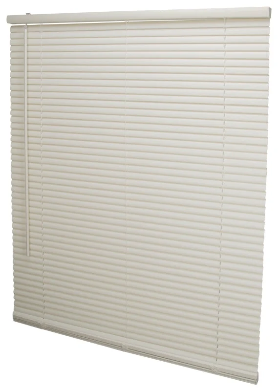 Simple Spaces PVCMB-12AA Blind, 64 in L, 39 in W, Vinyl, Alabaster, Pack of 4