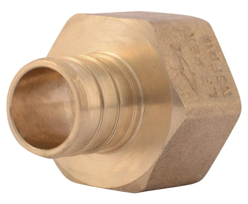 SharkBite UC088LFA5 Pipe Adapter, 3/4 in, Barb x FNPT, PEX-A, Brass, 80 to 160 psi Pressure