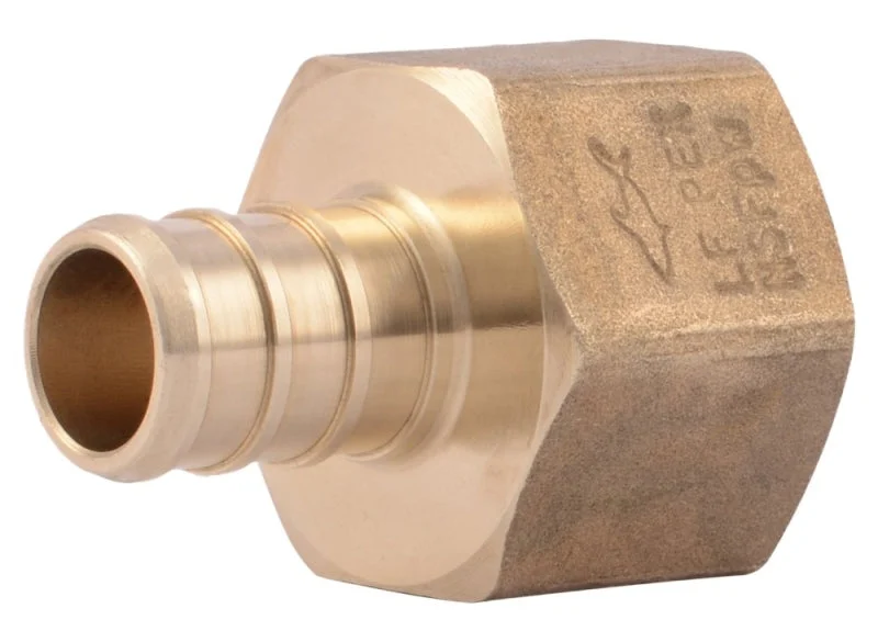 SharkBite UC072LFA10 Pipe Adapter, 1/2 in, Barb x FNPT, PEX-B, Brass, 80 to 160 psi Pressure