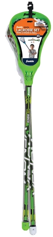Franklin 60018C5 Youth Lacrosse Set, 32 in L, ABS, Assorted, Pack of 3