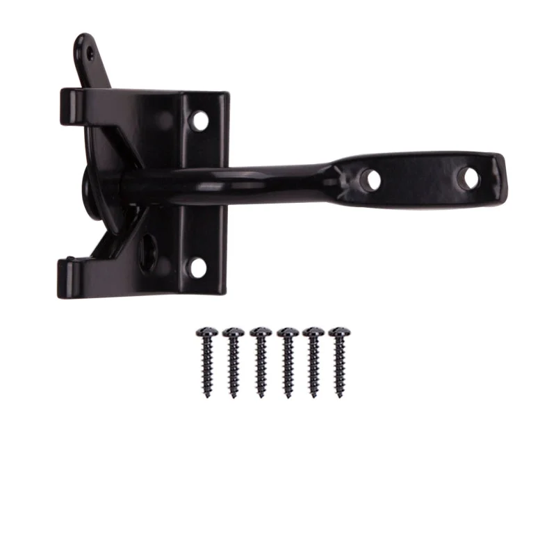 ProSource 33140PKB-PS Gate Latch, 5/8 in Bolt Head, 4-1/8 in L Bolt, Steel, Zinc
