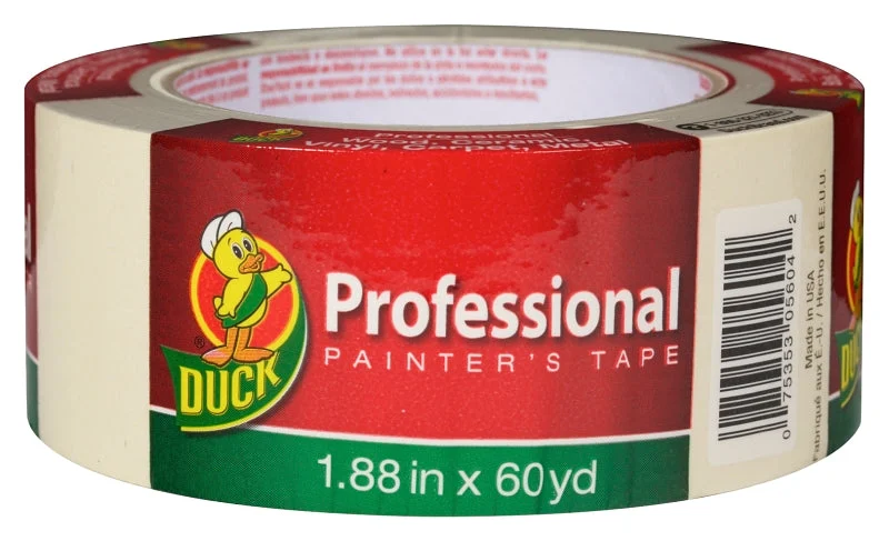 Duck 1361966 Professional-Grade Painter's Tape, 60 yd L, 1.88 in W, Beige