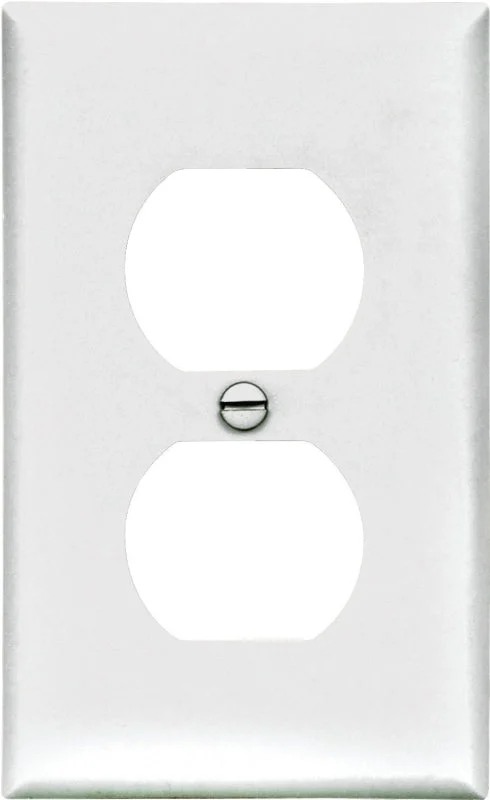 Eaton Wiring Devices BP5132W Wallplate, Standard-Size, 4-1/2 in L, 2-3/4 in W, 1-Gang, Nylon, White, High-Gloss, Pack of 5