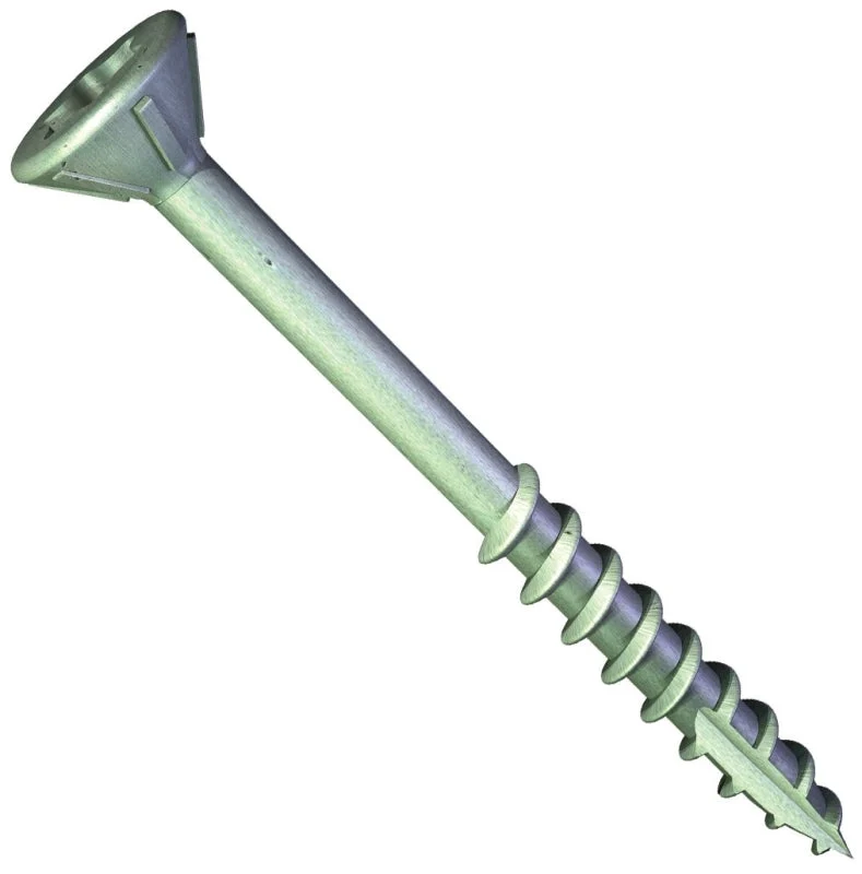 Grabber Construction G8250GB Deck Screw, #8 Thread, 2-1/2 in L, Coarse Thread, Flat Head, Star Drive, Gray