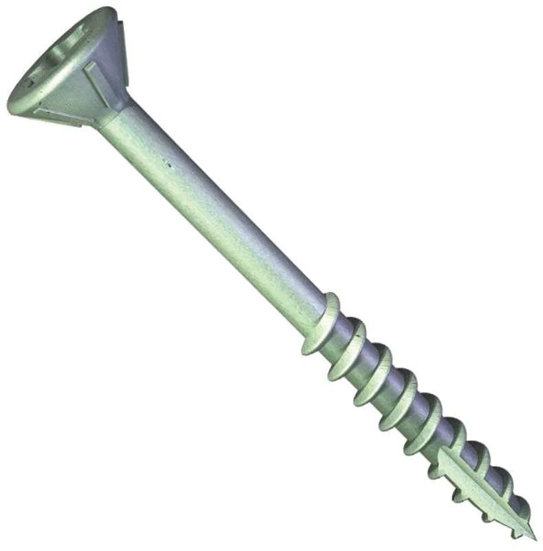 Grabber Construction XG10350G Deck Screw, #10 Thread, 3-1/2 in L, Coarse Thread, Flat Head, Star Drive, 1 lb