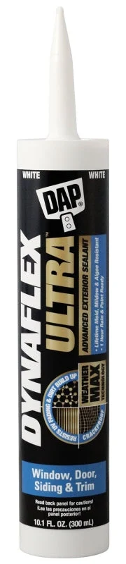 DAP 7079818211 Advanced Exterior Sealant, White, 40 to 100 deg F, 10.1 oz Cartridge