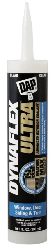 DAP 7079818212 Advanced Exterior Sealant, Clear, 40 to 100 deg F, 10.1 oz Cartridge