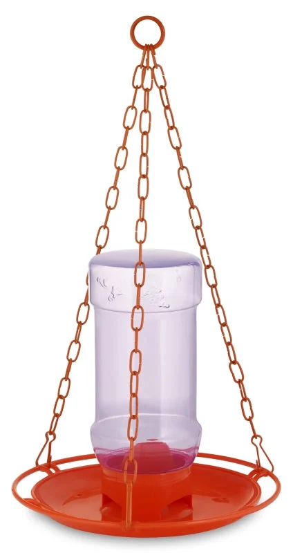 Perky-Pet 253 Jelly Feeder, 32 oz, 3-Port/Perch, Plastic, Orange, Hanging