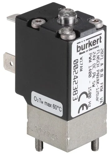 Solenoid Valve 20x20 mm SFB flange NC Stainless steel PCTFE -1-2bar/-15-29psi 24VDC 2871 365909