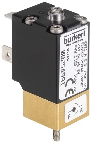 Solenoid Valve 20x20 mm SFB flange NC Brass FKM -1-2bar/-15-29psi 24VDC Oxygen Fat/Oil Free 2871 378575