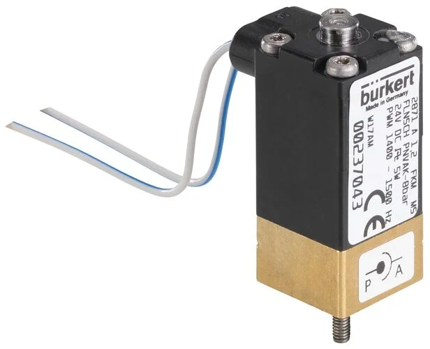 Solenoid Valve 20x20 mm SFB flange NC Brass FKM -1-3bar/-15-44psi 12VDC 2871 369701