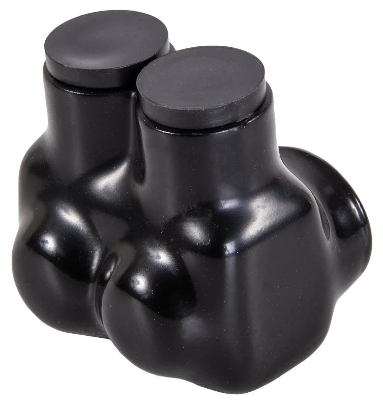 NSI IT Series IT-3/0B Insulated Tap Connector, 3/0 to 6 AWG Wire, 2-Pole, Plastisol Housing Material, Black