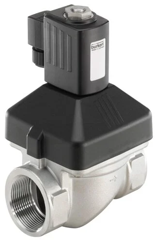 Solenoid Valve NPT 3/8'' NC Stainless steel FKM 0-10bar/145psi 24VDC Anti-Waterhammer 6213 315954