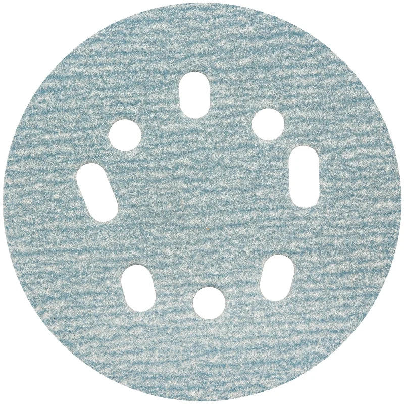 Norton ProSand Series 07660768326 Vacuum Disc, 5 in Dia, Coated, 120 Grit, Medium, 8-Hole, Ceramic Alumina Abrasive