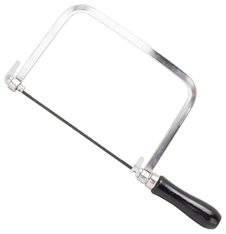 Vulcan JL52079 Coping Saw, 6 in L Blade, (3) 24 TPI, (1) 1 TPI and (1) 15 TPI, Carbon Steel Blade, Ergonomic Handle