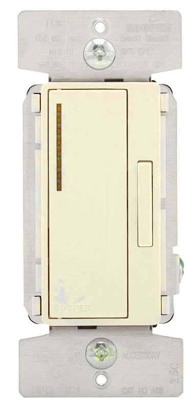 Eaton ARD-C2-K-L Preset Accessory Dimmer, 1-Pole, 120 V, 60 Hz, Ivory/Light Almond/White
