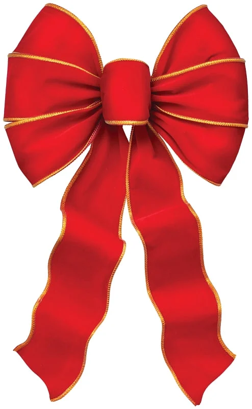 Holidaytrims 6910 Deluxe Bow, Velvet, Red, Pack of 12