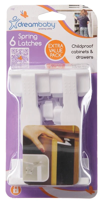 Dreambaby L187 Spring Latch, Plastic, White