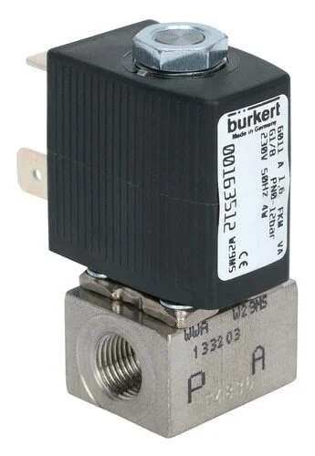 Solenoid Valve G1/8'' NC Stainless steel FKM 0-0.6bar/9psi 24VDC 6011 306682