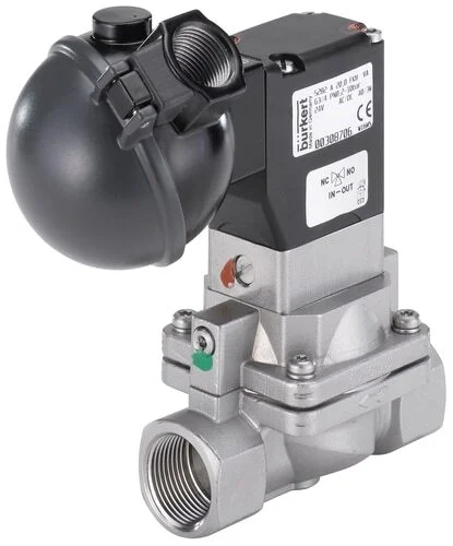 Solenoid Valve NPT 1'' NC Stainless steel FKM 0.2-10bar/3-145psi 120VAC Anti-Waterhammer 5282 381901