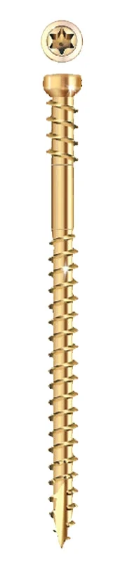 GRK Fasteners RT Series 16077 Screw, #8 Thread, 2 in L, Reverse Thread, Trim Head, Star Drive, Steel, 725 PAIL